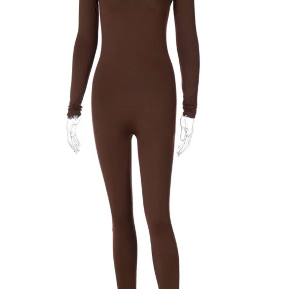 Brown Long Sleeve Bodysuit